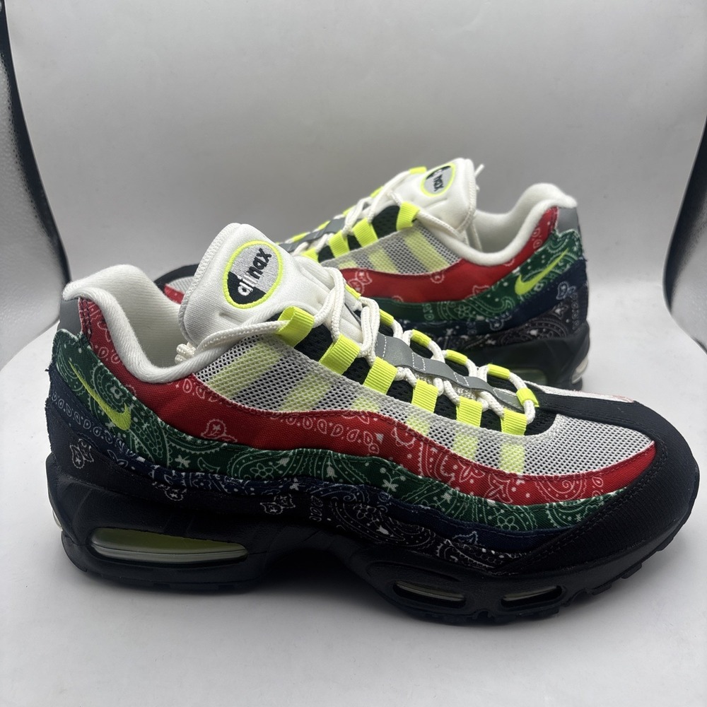 New In Box Nike Air Max 95 SP Big Bubble Sail/Volt/Red Bandanna Men's 10 DS